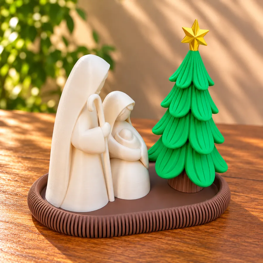 Sagrada Família com Árvore de Natal