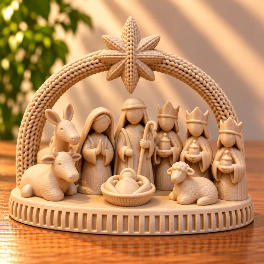Presépio de Natal – Sagrada Família com Reis Magos e Animais